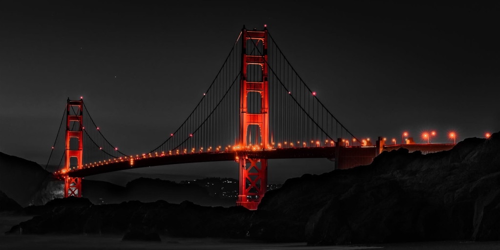 Golden gate bridge, things that are red